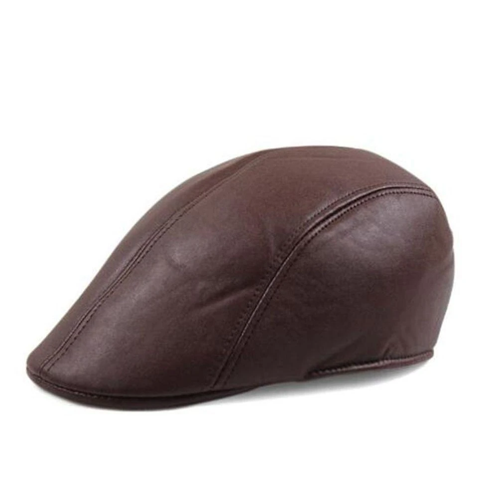 Boina Masculina OEM Estilo Italiano Modelo Liso em Material Sintético Preto Adulto