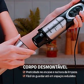 Mixer Mondial M-16-BI 500W Turbo Haste Inox Preto Inox 110V