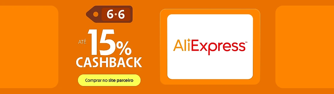 ALIEXPRESS com até 15% de cashback 