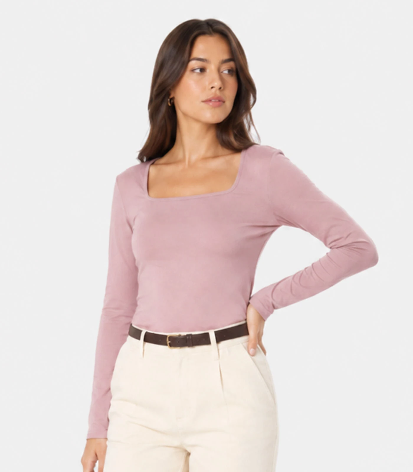 Blusa Manga Longa Feminina Infinita Cor Cinza