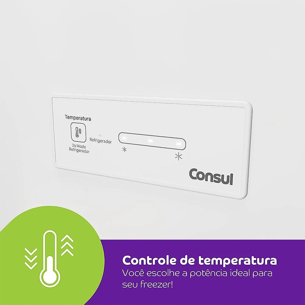 Freezer Horizontal Consul CHA31MB 307 Litros, Branco - 110V 110 Volts