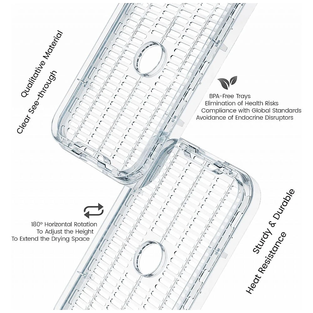 Desidratador Alimentos Konfintos Transparente Compacto 5 Bandejas BPA-Free 120V
