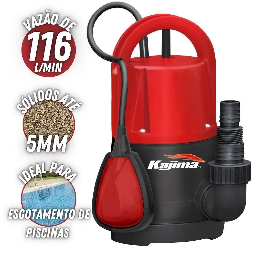 Eletrobomba Submersa Qwl105 Kajima Vazão 116l/min 1/2hp 110v