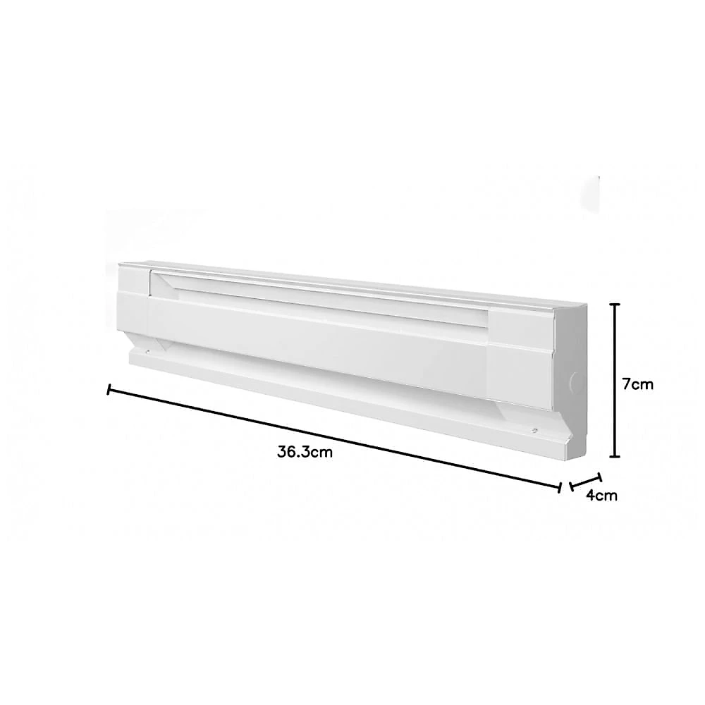 Aquecedor de Rodape Cadet F Series Branco Conveccao 750W 92,20 cm 2560 BTU Instalacao Fixa Modelo 3F750W 240V