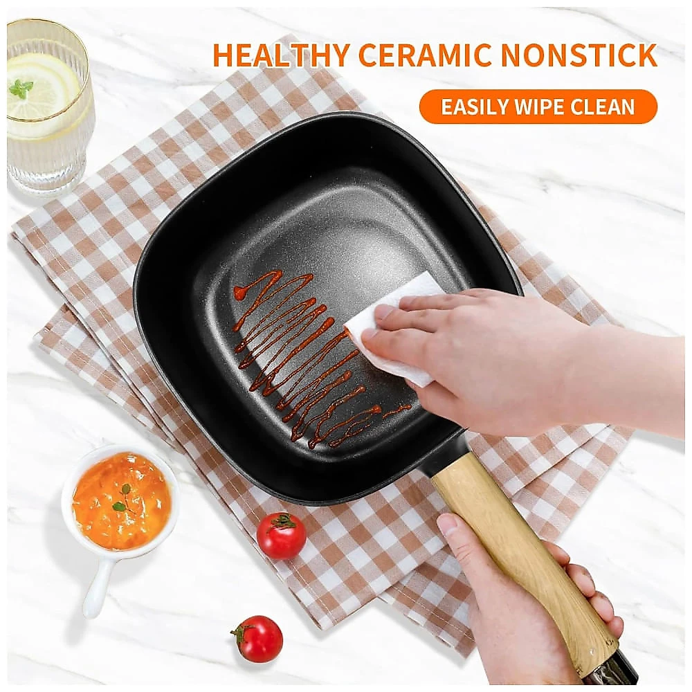 Audecook Hot Pot Electric 2L: Panela Multifuncional de 8 Polegadas com Revestimento Antiaderente e Controle de Potência Duplo