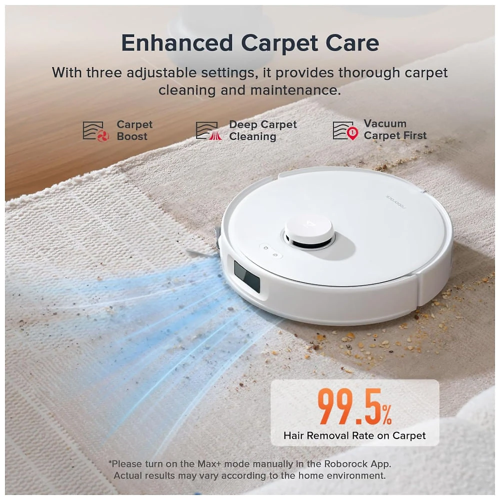 Roborock Qrevo Curv S5X: Robô Aspirador 2 em 1 com 17.000Pa, Anti-Emaranhamento, Mop FlexiArm, Desvio Inteligente de Obstáculos.