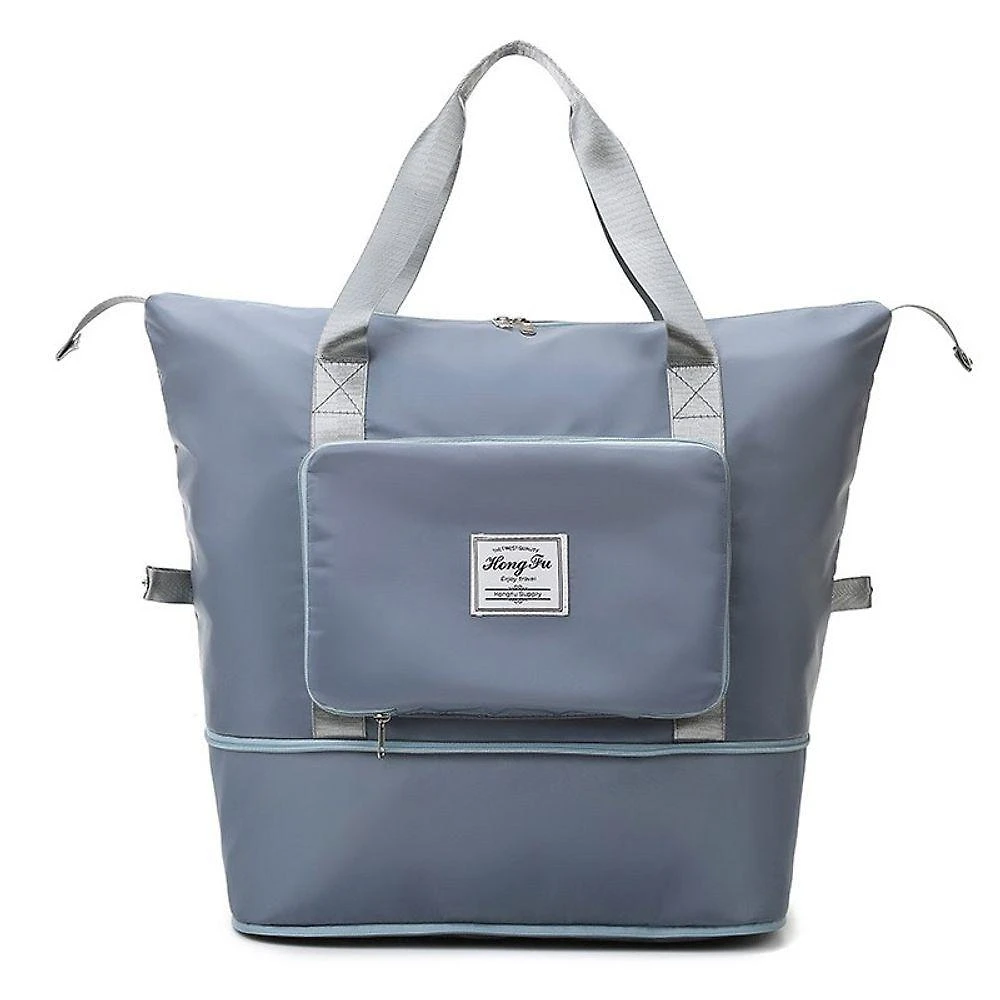 Bolsa de Viagem de Grande Capacidade em Tecido Impermeável com Zíper Azul OEM