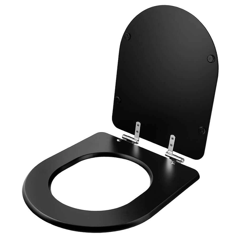Assento Sanitário Link Alongado Resina Plástica Fechamento Suave Preto Fosco Pontto Lavabo webcontinental-7897116787771
