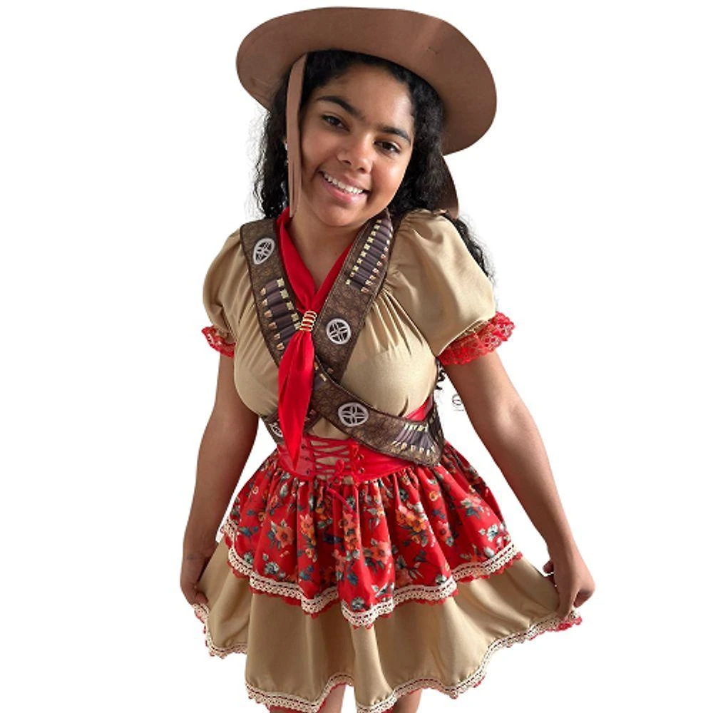 Fantasia Infantil Cangaceira Maria Bonita - Extra Festas Tamanho G
