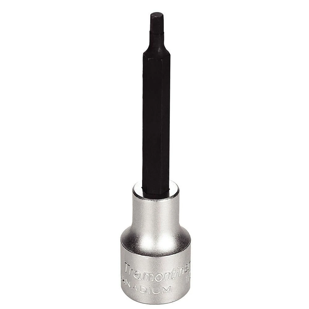 Soquete Em Aço Cromo Vanádio Ponta Hexagonal Longa 4 Mm - Encaixe 1/2" Tramontina Pro Tramontina
