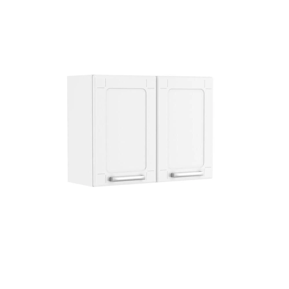 Armário Aéreo de Cozinha 6052 70CM 2 Portas Aço Branco Bertolini