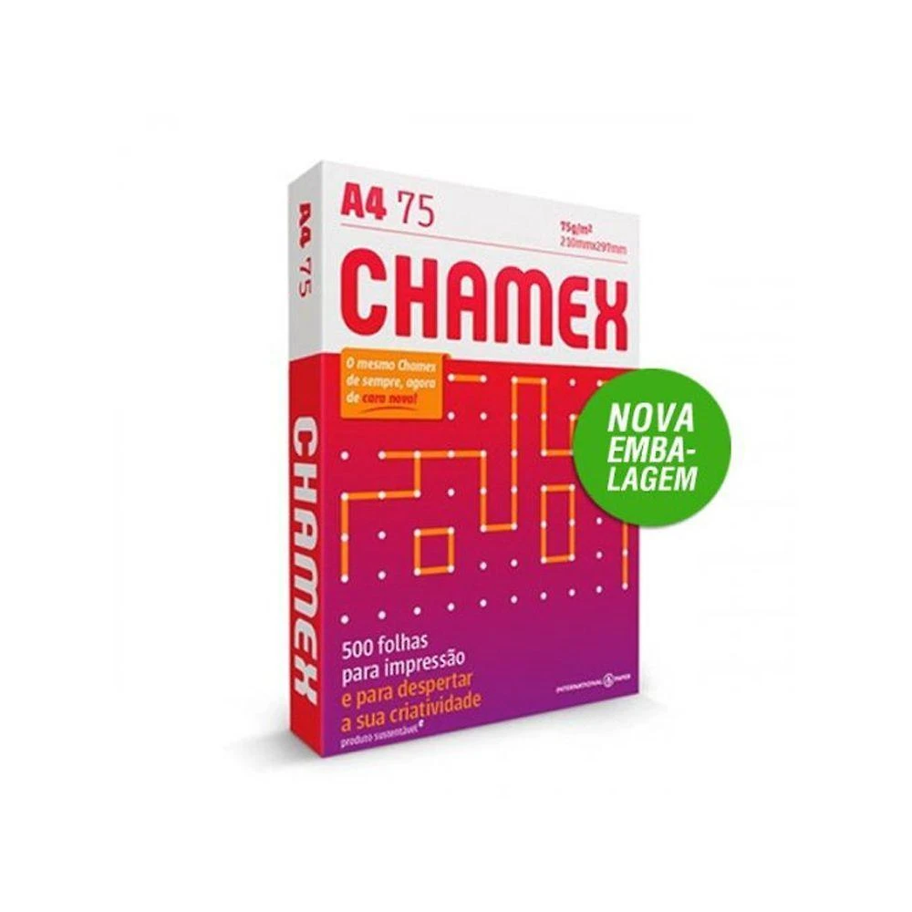 Papel Chamex A4 210x297 75g Resma C/ 500
