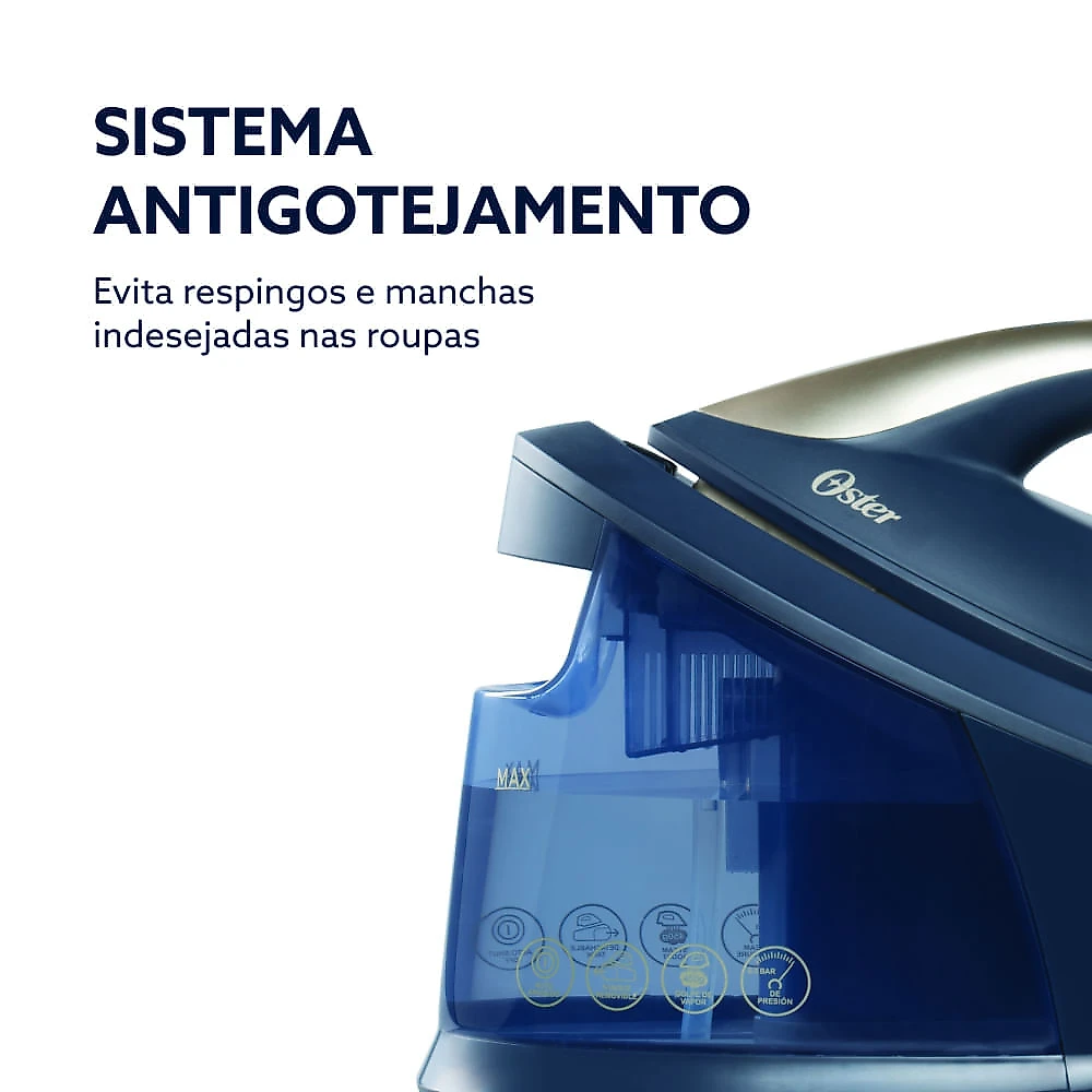 Ferro a Vapor Oster Steam Genera com 1,5 Litros de Capacidade Azul - GCSTSG15 110