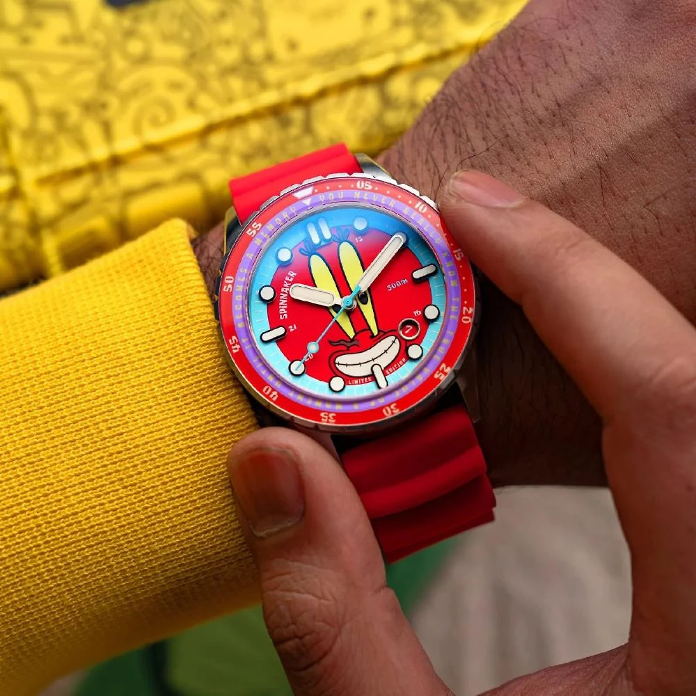 Relógio Spinnaker Hass Automatic Mr. Krabs Red 25th Limited Edition SP-5138-44