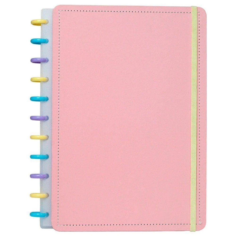 Caderno de Disco Disko Tutti Frutti Grande Capa Dura 80 Folhas Rosa