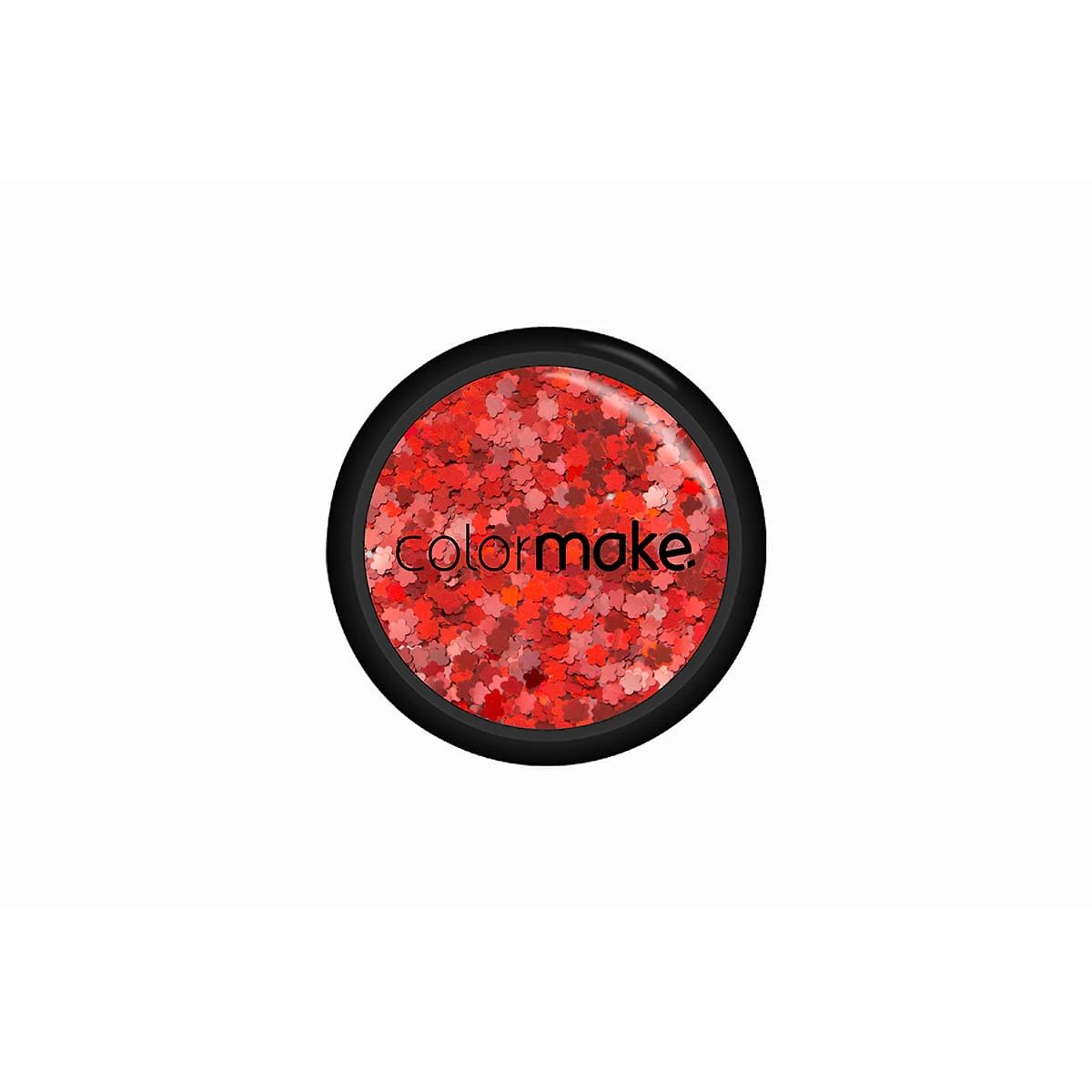 Glitter Poliester Holográfico Flor Vermelha - Color Make