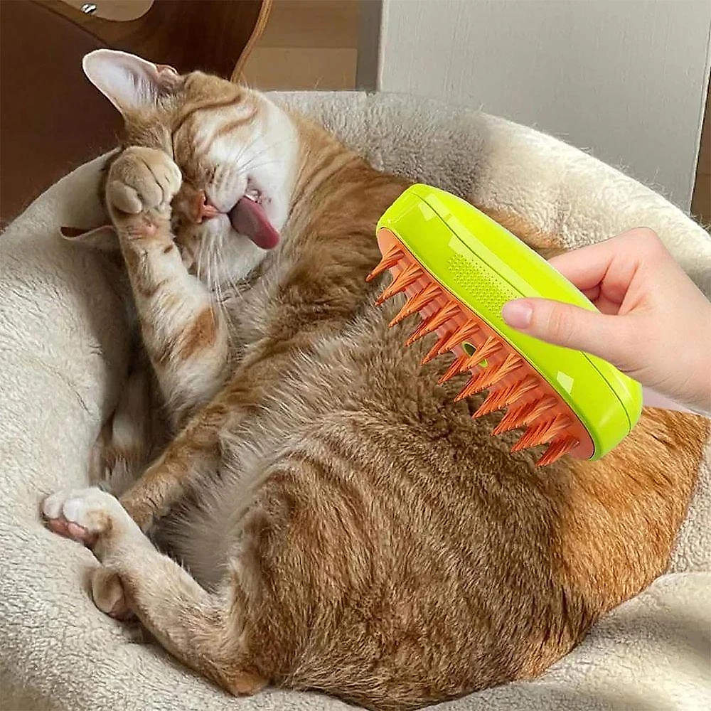 Escova A Vapor Pet Cao Gato Cachorro Bateria Recarregavel Eletrica Remove Pelo Animal De Estimaçao Higiene Limpeza