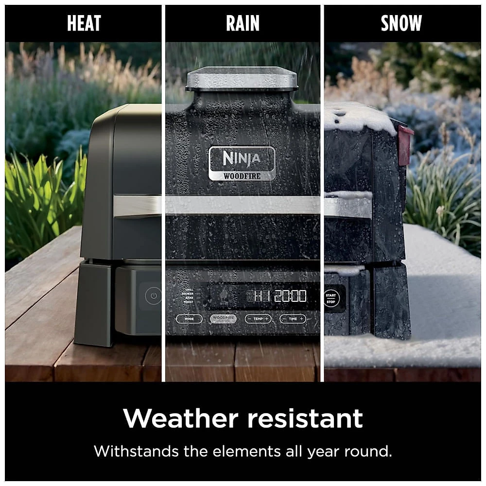 Churrasqueira Elétrica Ninja Woodfire Outdoor Grill & Smoker 4 em 1 OG301 1760W 110V
