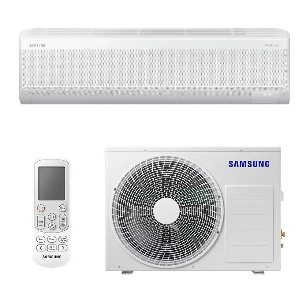 Ar-Condicionado Split Inverter 18000 BTUs Samsung WindFree AI Wi-Fi High Wall Quente e Frio AR60F18C1AWNAZ/AR60F18C1AWXAZ 220V