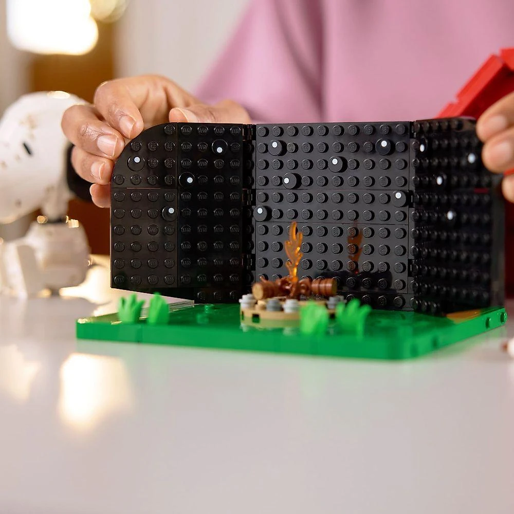 Kit de Construção 21368 Peanuts: Casinha do Snoopy Figura Articulada Céu Estrelado Branco Lego