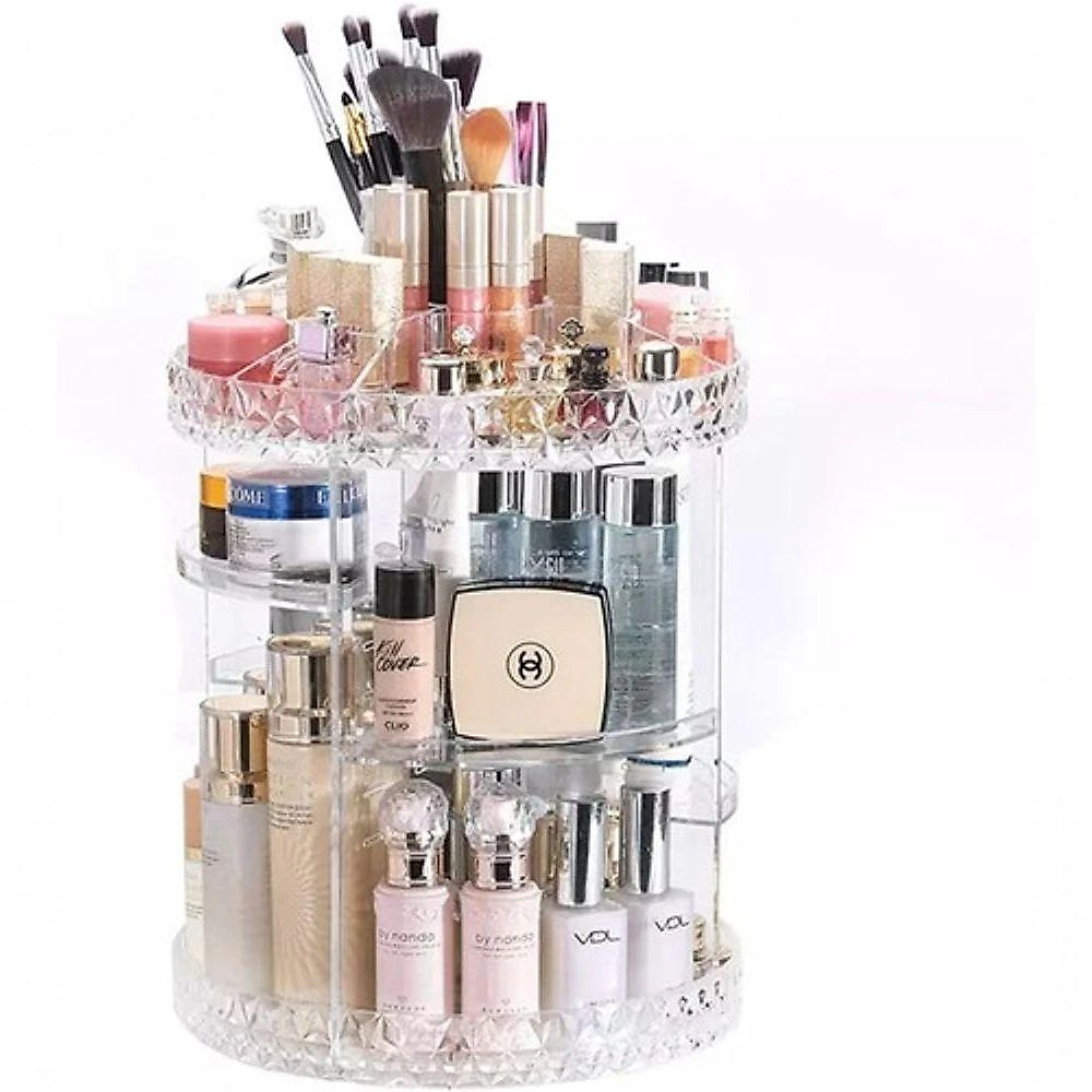 Organizador De Cosmético Maquiagem Acrílico Giratório 360º G