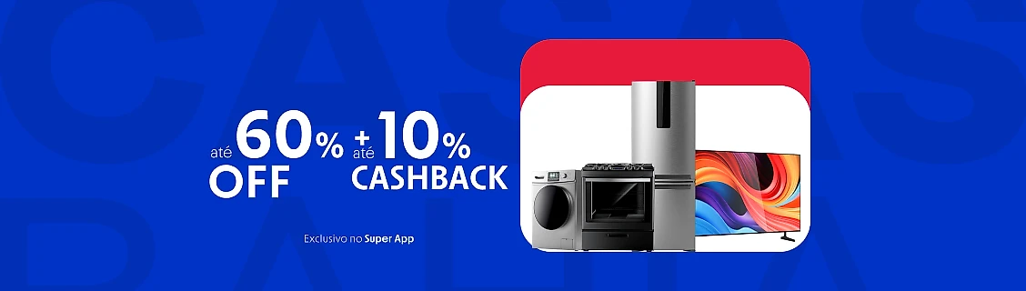 Casas Bahia com até 10% de cashback