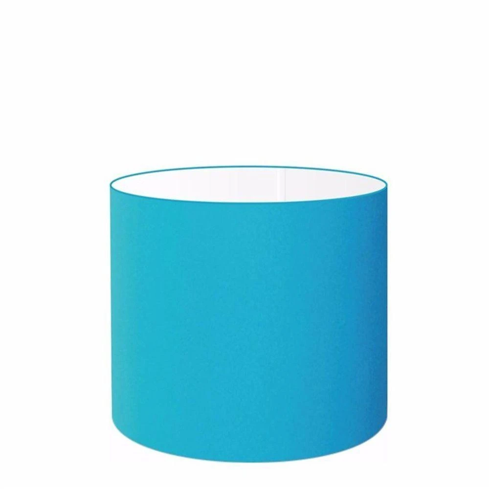 Cúpula Abajur Cilíndrica Cp-7011 ø30x21cm Azul Turquesa