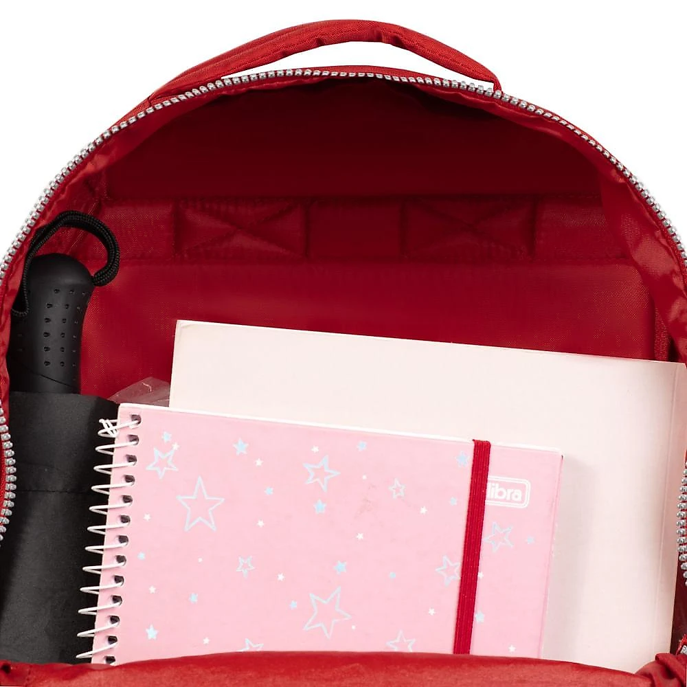 Mochila Escolar Feminina Pop Fun Vermelha Vermelho