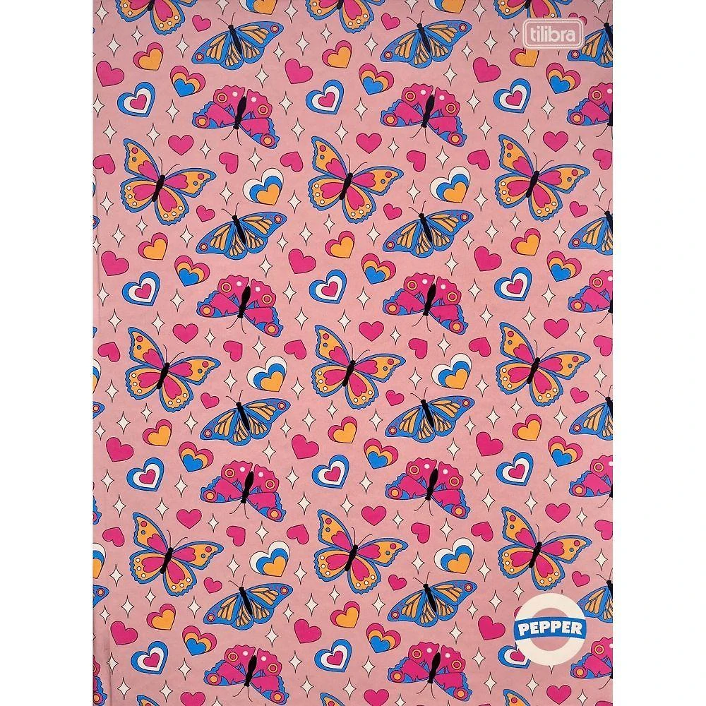 Caderno Brochura Universitário Capa Dura Pepper 40 Folhas Tilibra Estampa 1