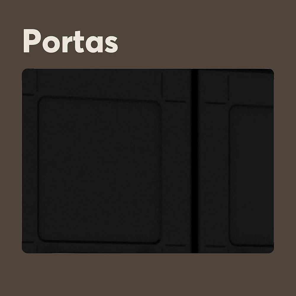Cozinha De Aço Compacta 6 Portas 2vid Preto Branco Bertolini Preto/branco