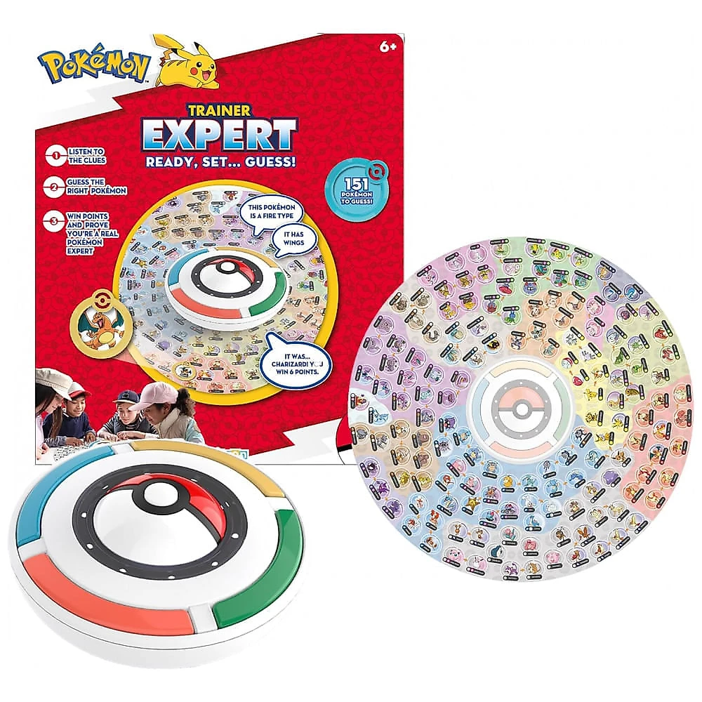 Jogo eletrônico de adivinhação Pokémon Trainer Expert com 151 personagens e tabuleiro para 1–4 jogadores