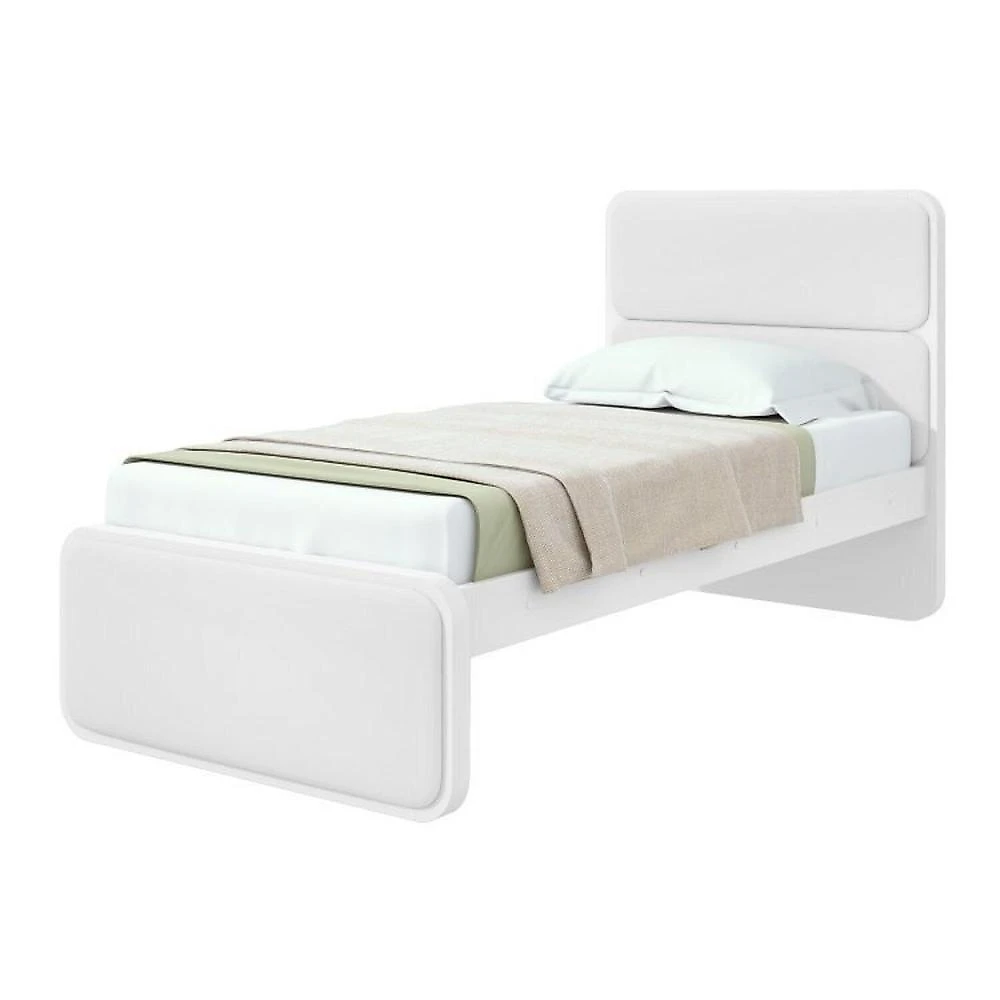 Quarto Infantil com 2 Camas de Solteiro Loop e 1 Cômoda Maggiore Quarto Infantil com 2 Camas de Solteiro Loop e 1 Mesa de Cabeceira Maggiore Branco