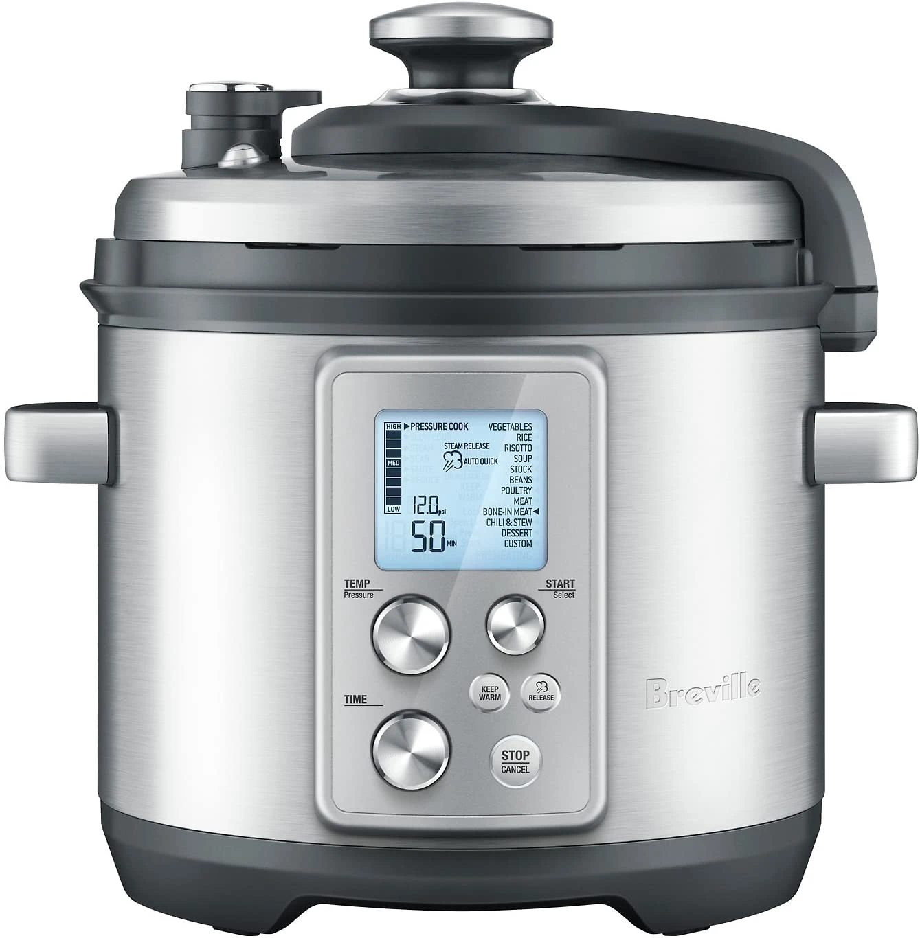 Breville Panela Elétrica de Pressão 11 Configurações 5L1100W110V Aço Inoxidável
