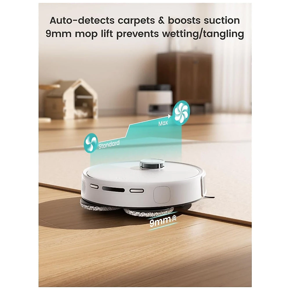 Robô Aspirador Lefant M3 Branco LiDAR 12000Pa com Base Autoesvazia 90 Dias e Mop 120V
