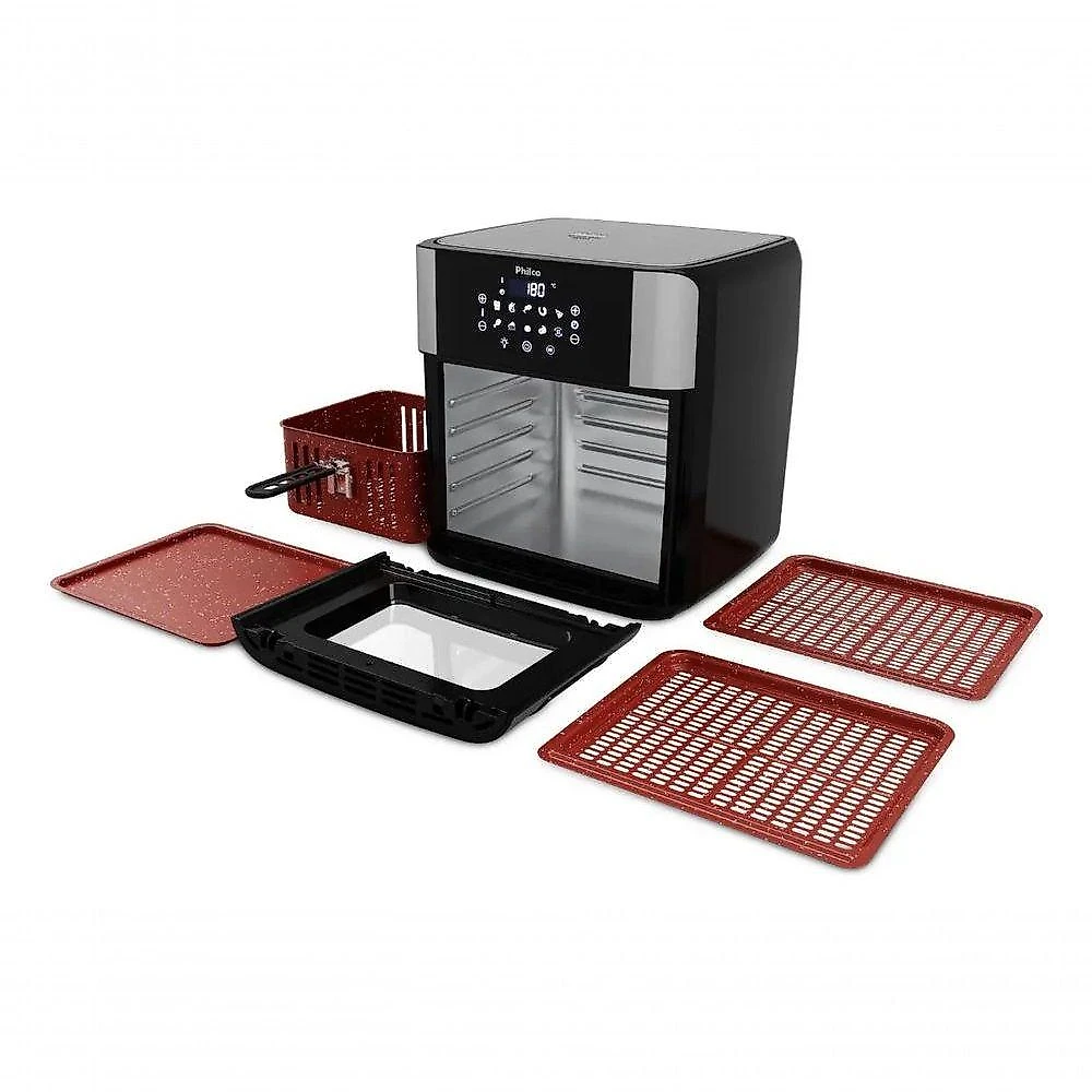 Fritadeira Air Fryer sem Óleo Philco PAF16A 16L 2000W 4 em 1 Digital Preto 110V