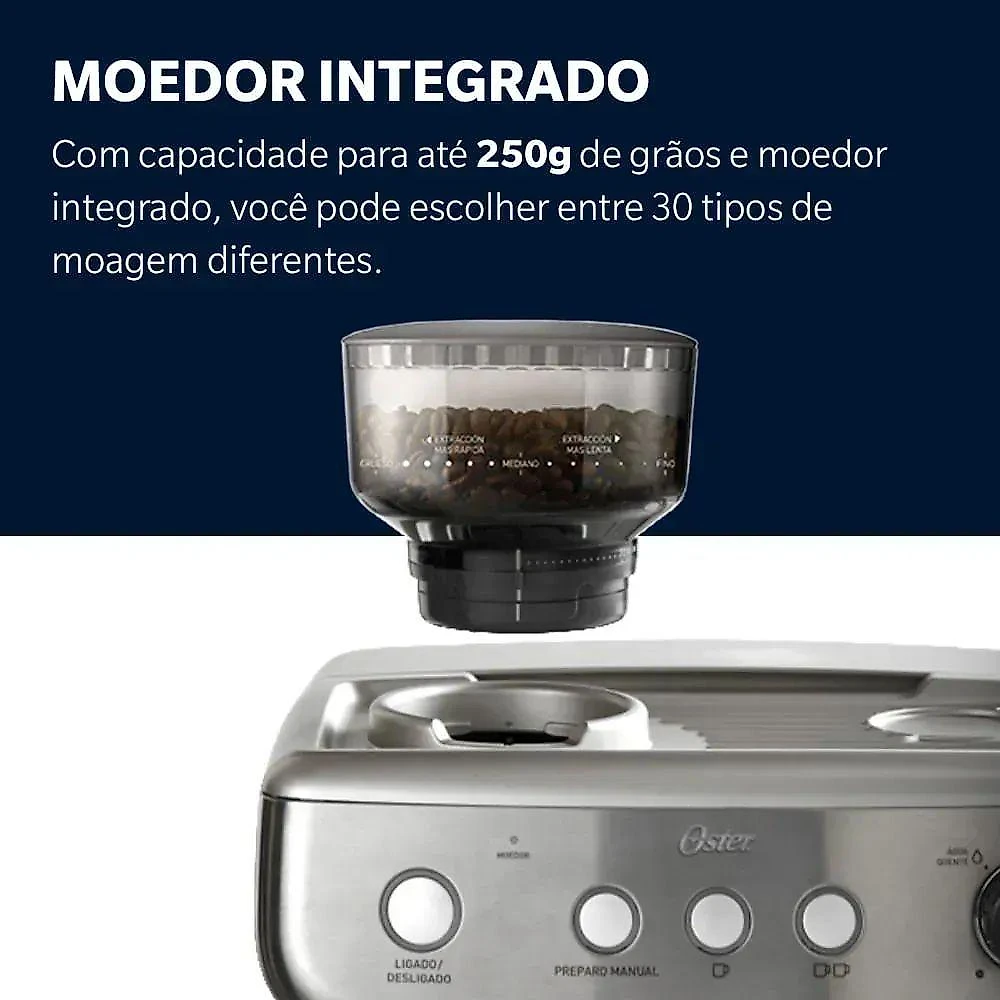 Kit Cafeteira Espresso Xpert Perfect Brew BVSTEM7300 e Sanduicheira Inox Multiuso OSAN500 Cinza