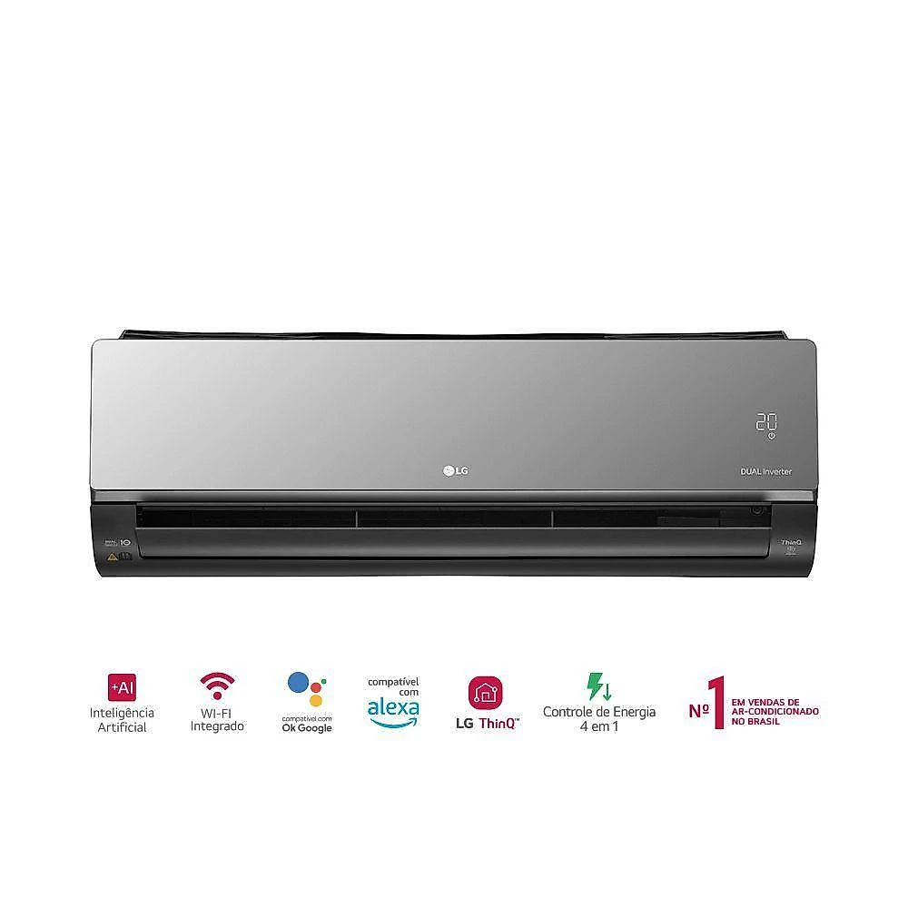 Ar-condicionado lg dual inverter voice +ai artcool  18.000 btu frio 220v - s3-q18klr1b