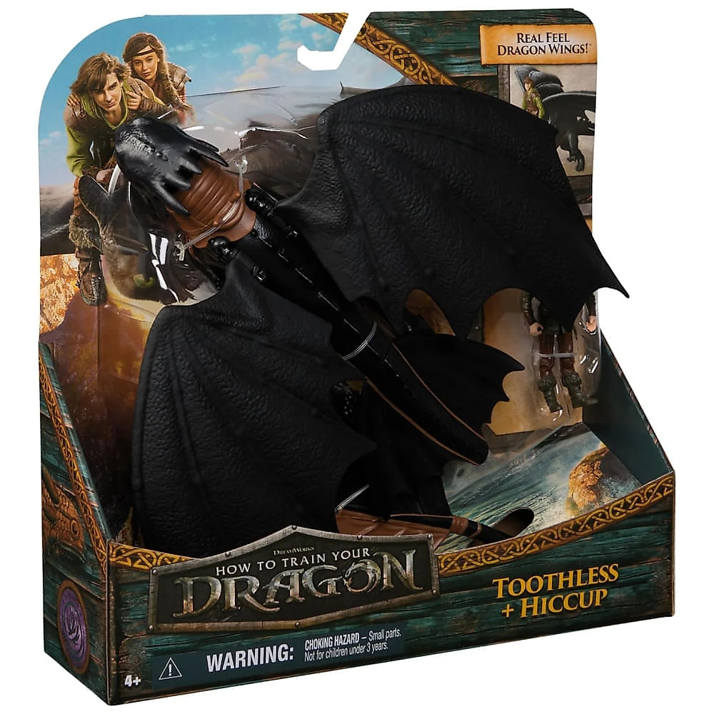 Bonecos de Ação Duo Viking Toothless e Hiccup da Dreamworks Dragons - Brinquedos Infantis para Meninos a partir de 4 anos