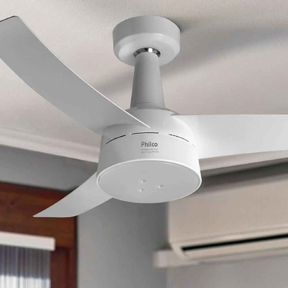 Ventilador de teto 145w 3 pás 3 velocidades branco easy fitting 110v