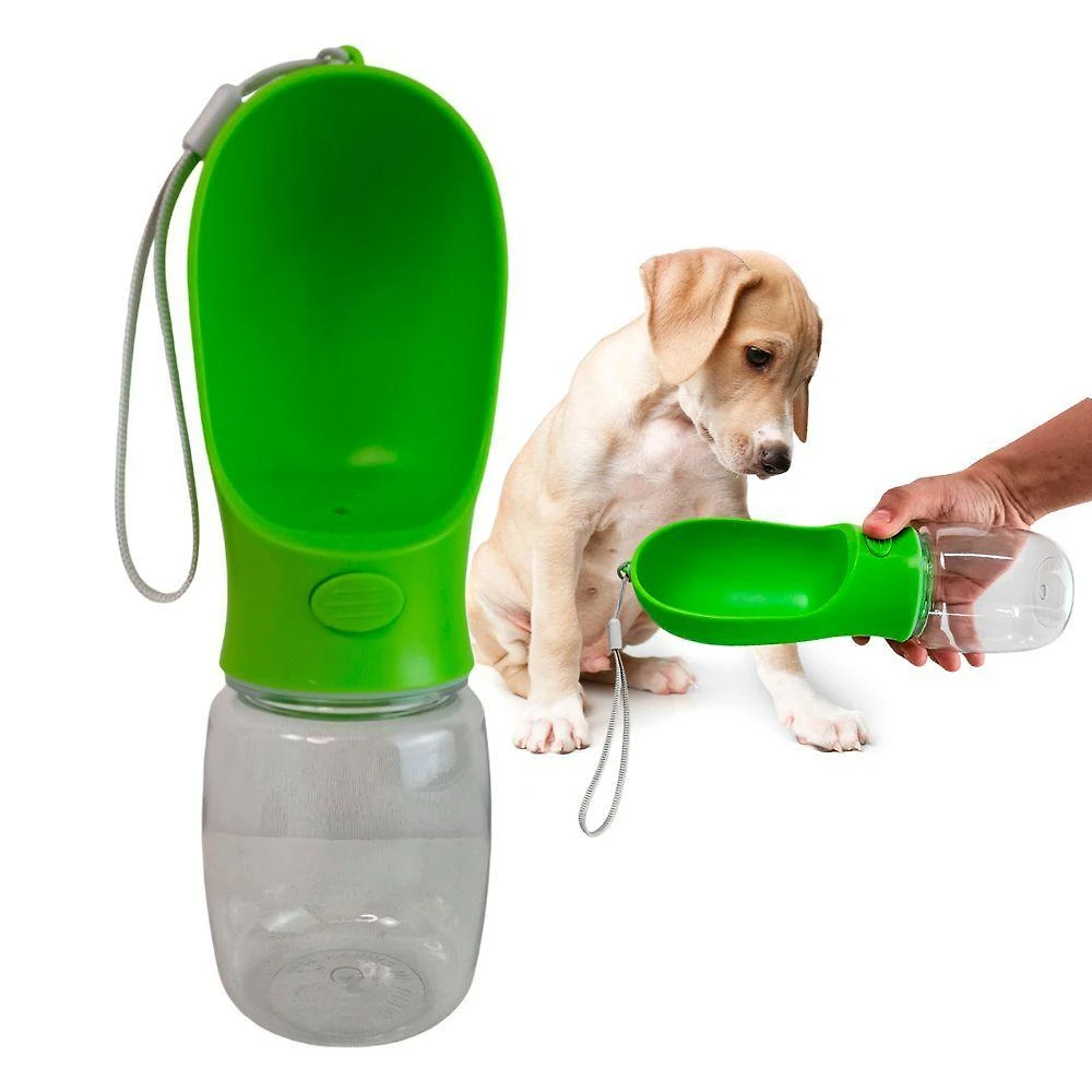 Garrafa Bebedouro Portátil Pets AB Mídia SU-COP Cães e Gatos Verde 350ML