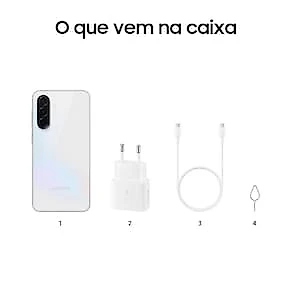 Smartphone Samsung Galaxy A36 5G Tela 6.7" 256GB Câmera Tripla 50MP Branco + Galaxy Buds Core Bluetooth Branco