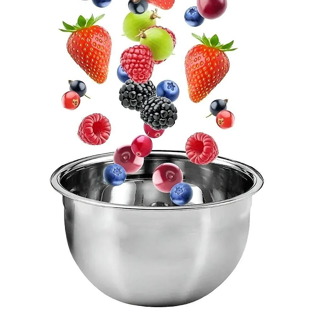 Tigela Bowl Inox Bacia Cumbuca Receira Preparo Versátil Armazenamento Multiuso Inox Braslu 1,9L