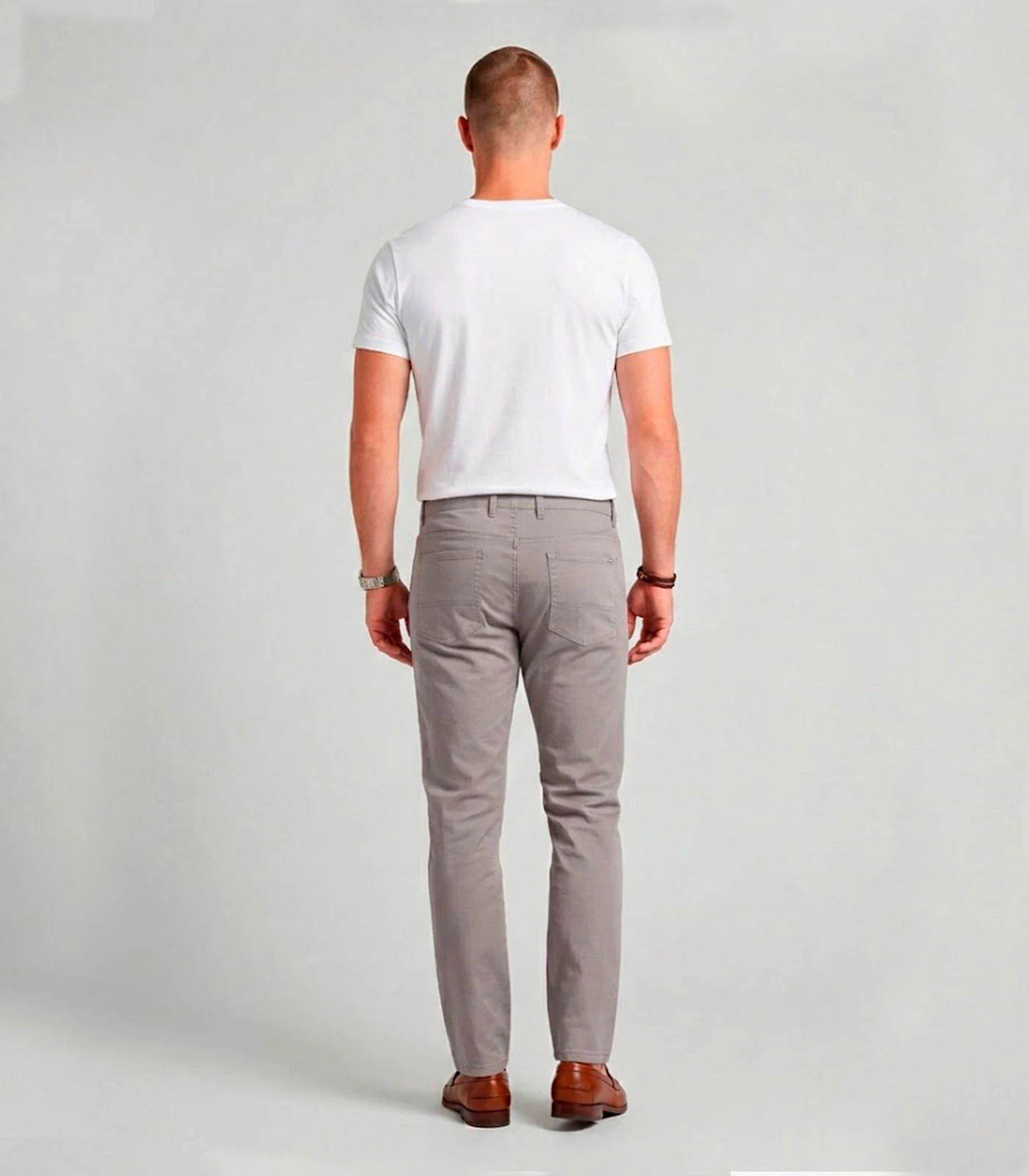 Miniatura Calça Masculina Em Sarja Com Bolsos Sea Surf Cinza 38