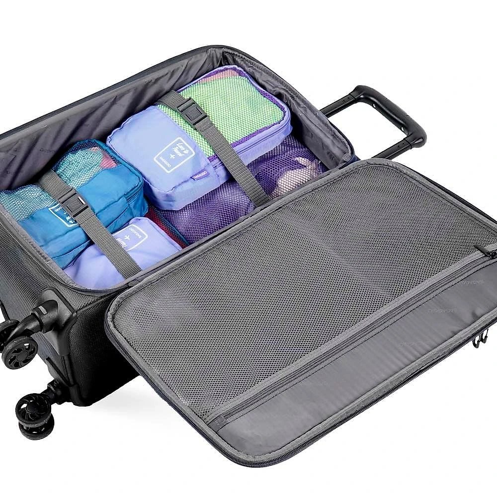 Mala grande 32 kg poliéster 4 rodas edimburgo preta preto - g