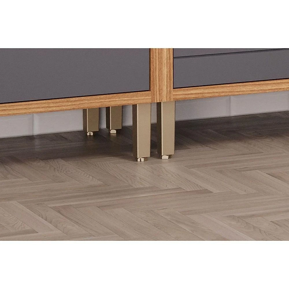 Cozinha Eloise 5 Peças 2 Portas 2 Gavetas MDF 209,6CM Cinamomo-Off MGM