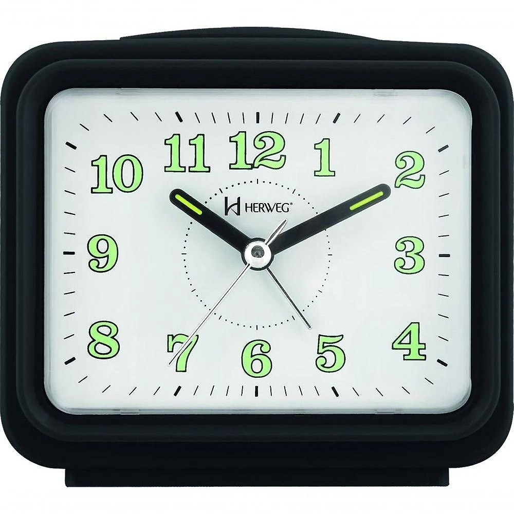 Relógio Despertador Branco Dois Alarme Super Alto Pilha Preto - Preto