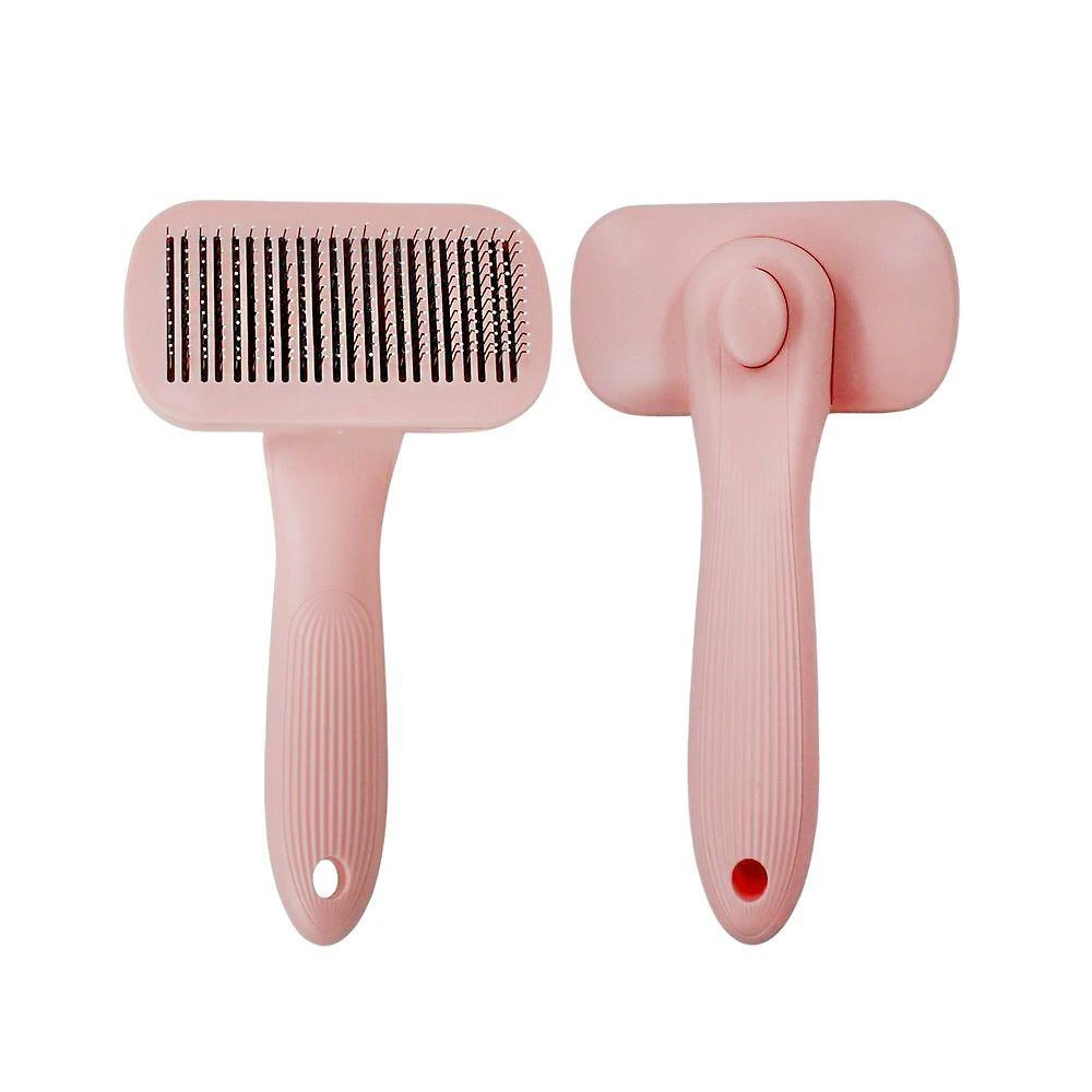Rasqueadeira de Pelos GXM para Cachorro e Gato Plástico e Aço Rosa 1 Unidade