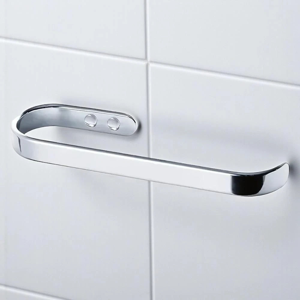 Porta Toalha de Rosto 18cm Alumínio Polido Prata Casah