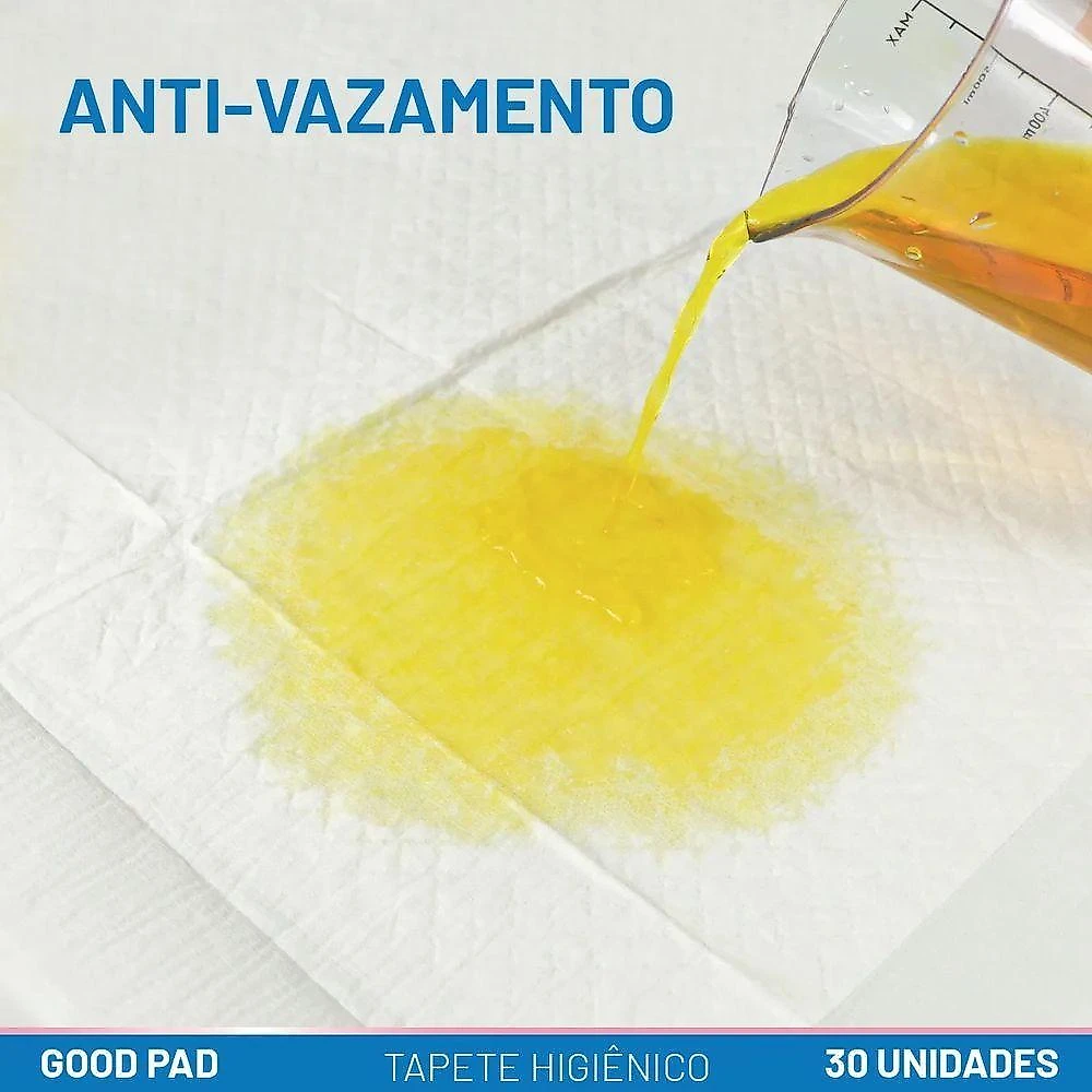 Tapete Higiênico Good Pad para Cães e Gatos 60cm X 60cm Pacote com 30 Unidades