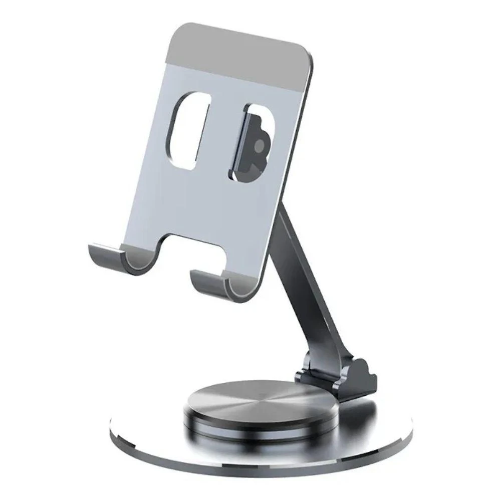 Suporte De Mesa Giratório 360º Dobrável Ajustável Compacto Para Celular Tablet